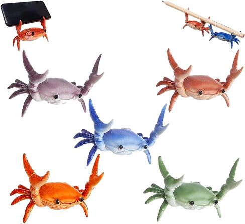 Desk Crab Pen Holder, Cute Weightlifting Crab Pencil Holder for Desk, Funny & Creative Desktop Organizer for Office, Home, School Supplies(5PCS) in Saudi Arabia