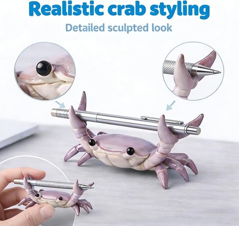 Desk Crab Pen Holder, Cute Weightlifting Crab Pencil Holder for Desk, Funny & Creative Desktop Organizer for Office, Home, School Supplies(5PCS) in Saudi Arabia