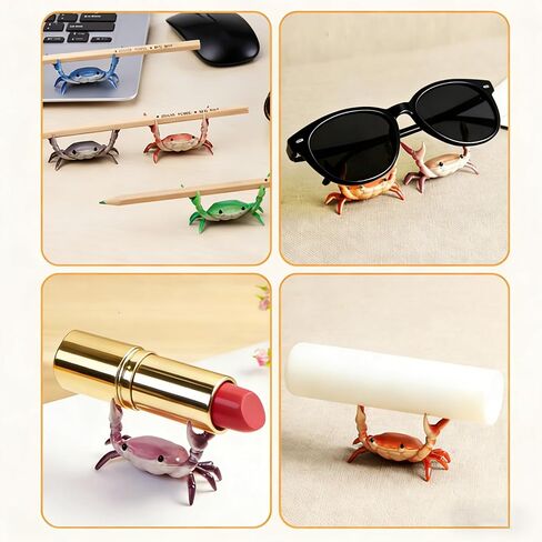 Desk Crab Pen Holder, Cute Weightlifting Crab Pencil Holder for Desk, Funny & Creative Desktop Organizer for Office, Home, School Supplies(5PCS) in Saudi Arabia