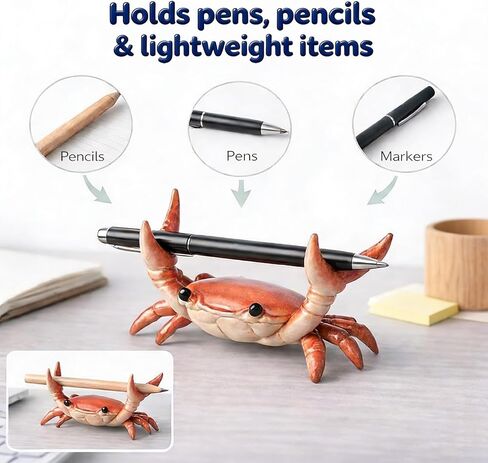 Desk Crab Pen Holder, Cute Weightlifting Crab Pencil Holder for Desk, Funny & Creative Desktop Organizer for Office, Home, School Supplies(5PCS) in Saudi Arabia