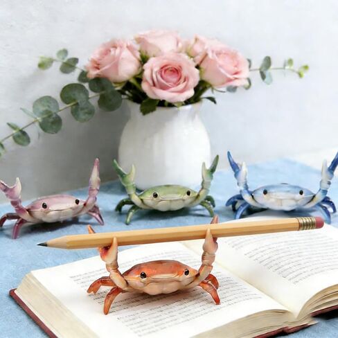Desk Crab Pen Holder, Cute Weightlifting Crab Pencil Holder for Desk, Funny & Creative Desktop Organizer for Office, Home, School Supplies(5PCS) in Saudi Arabia
