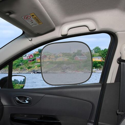 2 Pack Car Window Shades - 17.3"x14.2" Visibility Side Window Shades, Car Sun Shade with 4 Sucker in Saudi Arabia