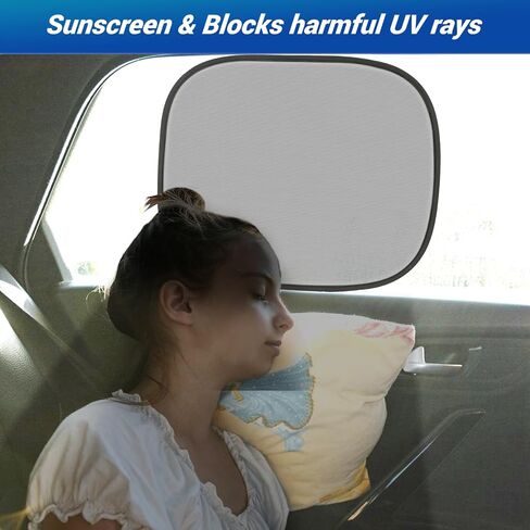 2 Pack Car Window Shades - 17.3"x14.2" Visibility Side Window Shades, Car Sun Shade with 4 Sucker in Saudi Arabia