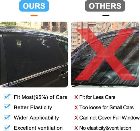 قطعتان من ظلال نوافذ السيارة لعام 2020-2025 2026 فورد إكسبلورر 6&7، مظلة نافذة خلفية جانبية شبكية قابلة للتنفس، حماية من الأشعة فوق البنفسجية للحيوانات الأليفة العائلية الصغيرة in Kuwait