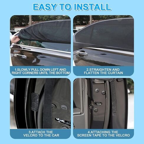 قطعتان من ظلال نوافذ السيارة لعام 2020-2025 2026 فورد إكسبلورر 6&7، مظلة نافذة خلفية جانبية شبكية قابلة للتنفس، حماية من الأشعة فوق البنفسجية للحيوانات الأليفة العائلية الصغيرة in Kuwait