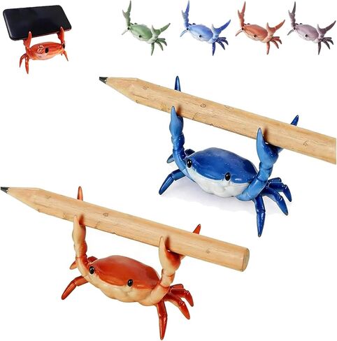 Desk Crab Pen Holder, Cute Weightlifting Crab Pencil Holder for Desk, Funny & Creative Desktop Organizer for Office, Home, School Supplies(5PCS) in Saudi Arabia