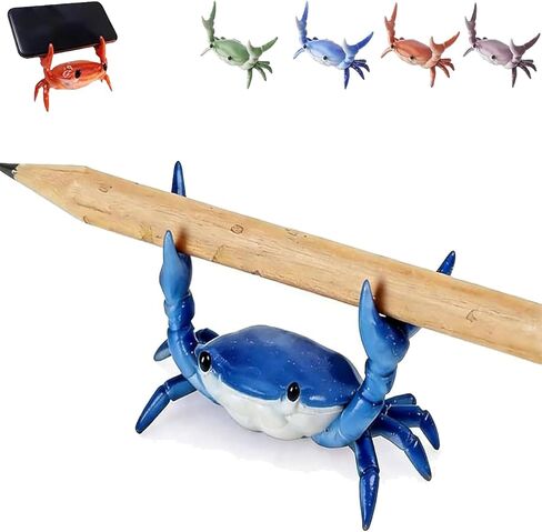 Desk Crab Pen Holder, Cute Weightlifting Crab Pencil Holder for Desk, Funny & Creative Desktop Organizer for Office, Home, School Supplies(5PCS) in Saudi Arabia
