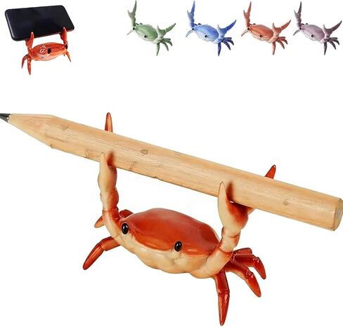 Desk Crab Pen Holder, Cute Weightlifting Crab Pencil Holder for Desk, Funny & Creative Desktop Organizer for Office, Home, School Supplies(5PCS) in Saudi Arabia