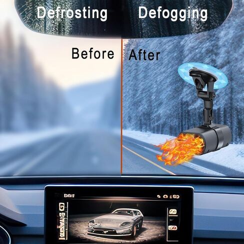 12 Volt Heater For Car 150W Fast Heating Cooling Fan Defogger & Defroster 360° Rotation Portable Car Heater That Plugs Into Cigarette Lighter Small Air Heat 202508 in Saudi Arabia