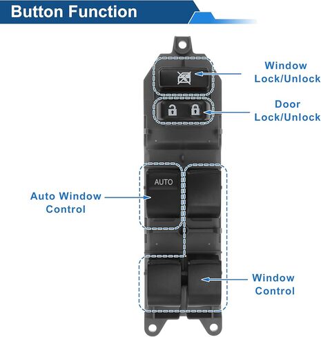 X AUTOHAUX Power Window Switch for Toyota Yaris 2012-2018 Front Left Driver Side Window Control Switch No.8482052470 Black in Saudi Arabia