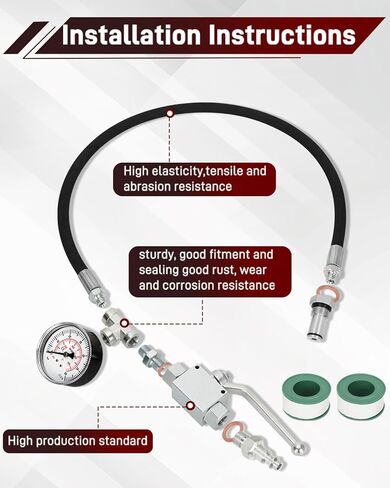 مجموعة أدوات اختبار الهواء IPR متوافقة مع Ford 6.0L/7.3L Powerstroke 1994-2007 F250/F350/F450، 5300 PSI جهاز اختبار تسرب نظام الزيت عالي الضغط in Kuwait