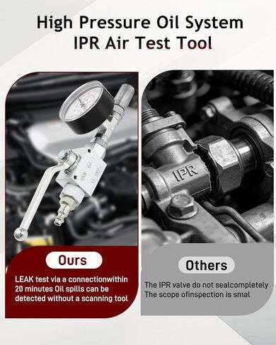 مجموعة أدوات اختبار الهواء IPR متوافقة مع Ford 6.0L/7.3L Powerstroke 1994-2007 F250/F350/F450، 5300 PSI جهاز اختبار تسرب نظام الزيت عالي الضغط in Kuwait