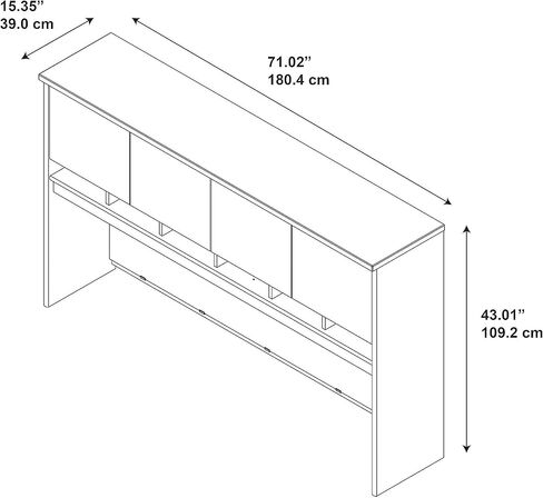 Bush Business Furniture Series C 72W 4 Door Hutch in Hansen Cherry in Saudi Arabia