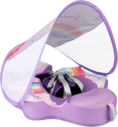 عوامات الأطفال من سويمبوبو لحمام السباحة مع مظلة غير قابلة للنفخ، مادة قماش ناعمة صديقة للبشرة، عوامة سباحة للأطفال للأولاد والبنات، ألعاب حمام السباحة in Kuwait