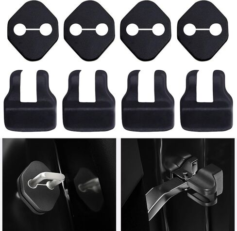 Car Door Latch Cover for Toyota Door Limiter Protector Cover, 8PCS Anti-Rust Rigid PP Door Decoration Lock Covers Striker Stopper Covers in Saudi Arabia