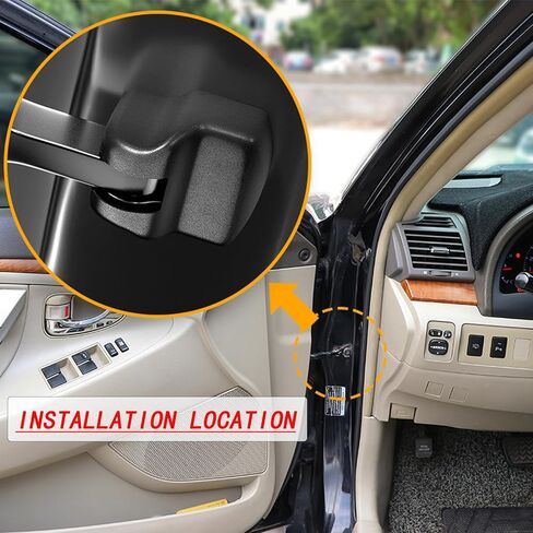 Car Door Latch Cover for Toyota Door Limiter Protector Cover, 8PCS Anti-Rust Rigid PP Door Decoration Lock Covers Striker Stopper Covers in Saudi Arabia