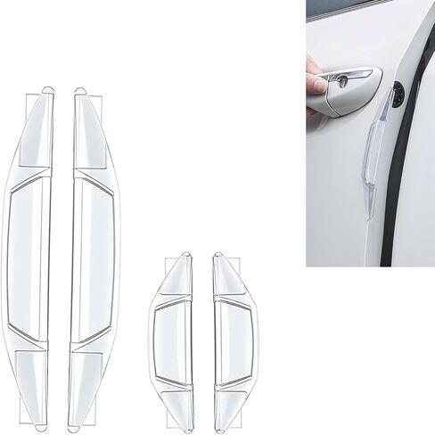 4PCS Car Door Anti-Collision Strips, Anti-Scratch Auto Door Edge Guards Strip, Self-Adhesive Car Side Doors Edge Protector with Airbag, Universal Protector Decorative Cover for Cars (Black) in Saudi Arabia