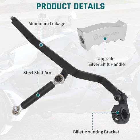 Forward Reverse Hand Shifter for Cam Am Ryker 600 900 2019-2025 Models, Aluminum Shifter with Ergonomic Handle in Saudi Arabia