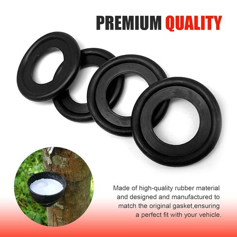 25 PCS Oil Drain Plug Gasket, M12 Rubber Sealing Rings Replace OEM#12616850, Engine Oil Pan Washers, Compatible with Chevy GMC Buick Cadillac (Black) in Saudi Arabia