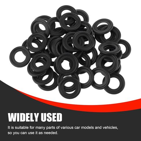 25 PCS Oil Drain Plug Gasket, M12 Rubber Sealing Rings Replace OEM#12616850, Engine Oil Pan Washers, Compatible with Chevy GMC Buick Cadillac (Black) in Saudi Arabia