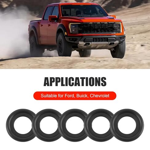 25 PCS Oil Drain Plug Gasket, M12 Rubber Sealing Rings Replace OEM#12616850, Engine Oil Pan Washers, Compatible with Chevy GMC Buick Cadillac (Black) in Saudi Arabia