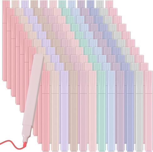120 Pcs Aesthetic Highlighters, 12 Assorted Pastel Colors No Bleed Chisel Tip Marker Pens For Journal Bible Study Office Supplies in Saudi Arabia