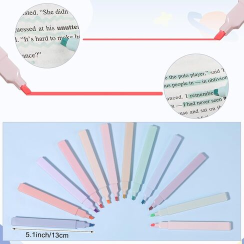 120 Pcs Aesthetic Highlighters, 12 Assorted Pastel Colors No Bleed Chisel Tip Marker Pens For Journal Bible Study Office Supplies in Saudi Arabia