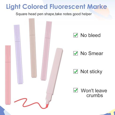120 Pcs Aesthetic Highlighters, 12 Assorted Pastel Colors No Bleed Chisel Tip Marker Pens For Journal Bible Study Office Supplies in Saudi Arabia