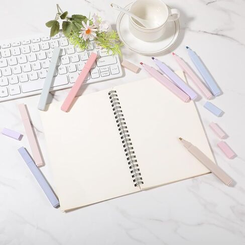 120 Pcs Aesthetic Highlighters, 12 Assorted Pastel Colors No Bleed Chisel Tip Marker Pens For Journal Bible Study Office Supplies in Saudi Arabia