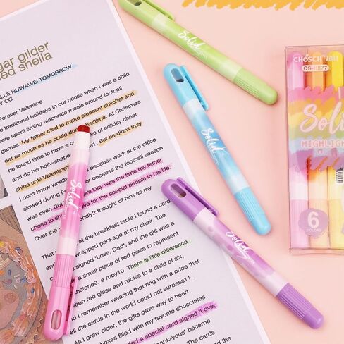 هايلايتر جل لا ينزف، هايلايتر من الكتاب المقدس، ألوان متنوعة، عبوة من 6 × مجموعتين (6 عبوات × مجموعتين) in Kuwait