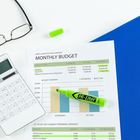 هاي ليتر أفيري 24020 قلم تحديد مكتبي، طرف إزميل، فلور. أخضر، 12 قطعة/DZ in Kuwait