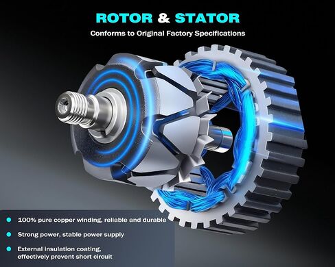 11311N Alternator Replacement Compatible With for Hyundai Elantra 2.0L 2007-2012, for Kia Soul 2.0L 2010 2011, for Spectra 2.0L L4 2007-2009, 3730023650, A0002655635,2655635,600162,AVA0102, 40046020, in Saudi Arabia