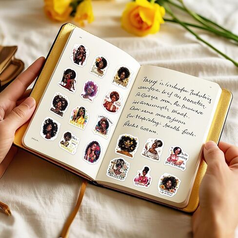 100 Pcs Black Girl Magic Vision Board Stickers, Inspirational Black Women Stickers, Motivational Prayer Board Supplies and Kit for Self Love, Faith, and Empowerment in Saudi Arabia