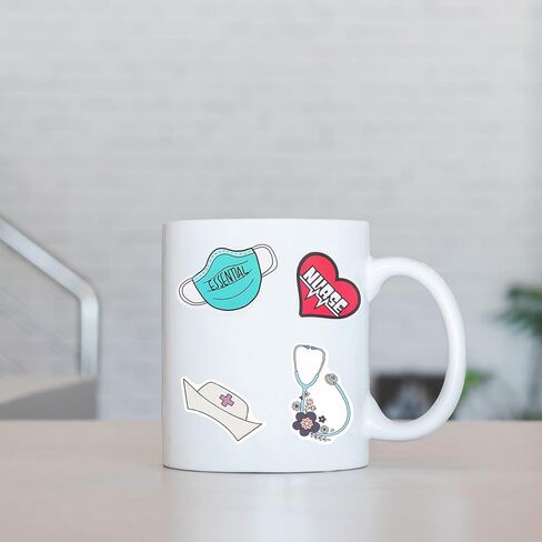 50PCS Nursing Stickers, Medical Sticker Vinyl Nursing Student Sticker Funny Nurse Stickers for Water Bottles NurseAppreciation Planner Gifts Healthcare Worker Therapy Accessories in Saudi Arabia