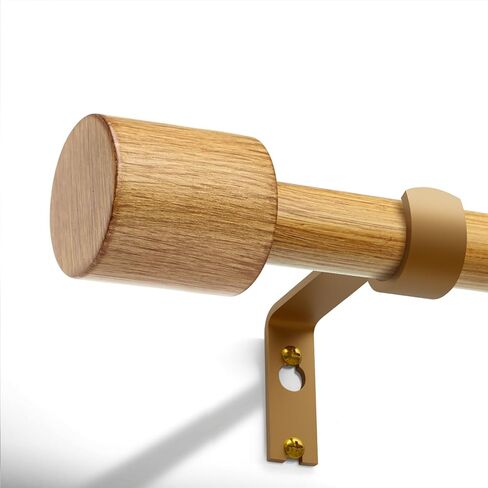 قضبان ستائر من الخشب الطبيعي من بوهو للنوافذ من 28 إلى 48 بوصة 1 بوصة قضيب ستارة ثقيل قابل للتعديل مع قضبان ستائر زخرفية بتصميم مصنوع يدويًا من الخشب لغرفة المعيشة وغرفة النوم في الهواء الطلق in Kuwait