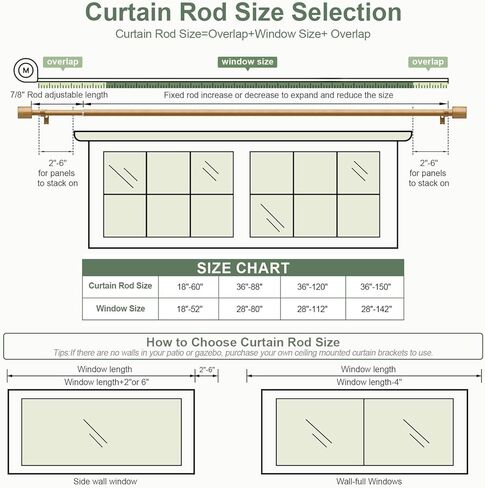 Boho Natural Wood Curtain Rods for Windows 28 to 48 inch 1" Adjustable Heavy Duty Curtain Rod with Handmade Wood Grain Design Decorative Drapery Rods for Living Room Bedroom Outdoor in Saudi Arabia
