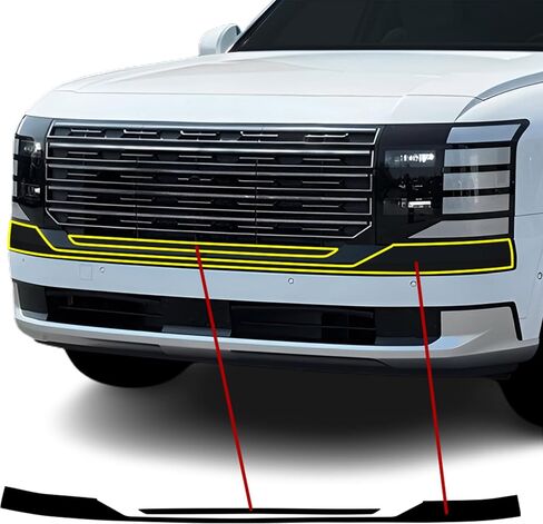 تصميمات BOGAR TECH لسيارة Hyundai Palisade 2026-2027 حذف الكروم للنافذة الجانبية - طبقة خارجية من الفينيل مقطوعة مسبقًا، مظهر تعتيم أسود لامع in Saudi Arabia