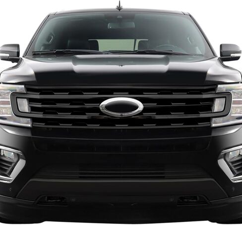 SlickMod Chrome Delete Blackout Vinyl Overlay for 2018-2021 Ford Expedition Grill Trim (Gloss Black) in Saudi Arabia