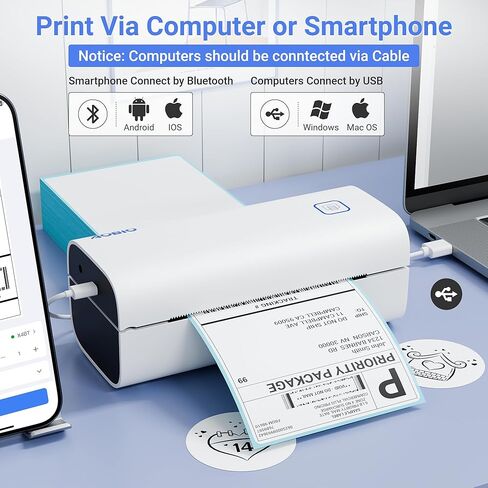 طابعة ملصقات الشحن الحرارية - طابعة ملصقات 4 × 6 للشركات الصغيرة - طابعة باركود لسطح المكتب in Kuwait