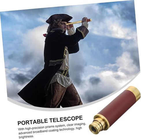 DOITOOL Pirate Retro Stretch Telescope High Magnification Binoculars Manual Bag for Cosplay and Travel in Saudi Arabia