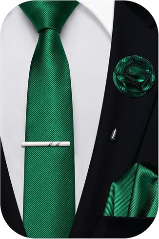 2.4" Solid Satin Skinny Ties for Men Slim Necktie and Pocket Square Tie Clip Lapel Pin Set Wedding Casual 6cm in Saudi Arabia