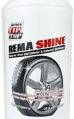 Rema Shine 32oz Tire Shine Spray Bottle Water Based Silicon Tire Dressing in Saudi Arabia
