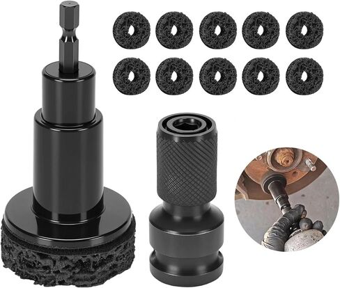 Wheel Hub Resurfacing and Rust Removal Kit, Professional Cleaner for Lug Studs and Brake Rotors, Fits 1/2" Wrench or Electric Drill, Automotive Maintenance Tool in Saudi Arabia