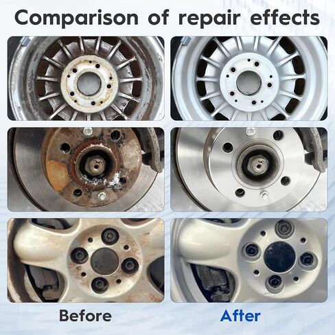 Wheel Hub Resurfacing and Rust Removal Kit, Professional Cleaner for Lug Studs and Brake Rotors, Fits 1/2" Wrench or Electric Drill, Automotive Maintenance Tool in Saudi Arabia