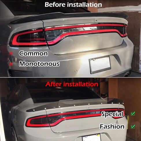 Venom V2 Wickerbill Spoiler Add-on Rear Spoiler with RivNut Tool for Dodge Charger 2015-2023 SRT Hellcat & Scat Pack in Saudi Arabia
