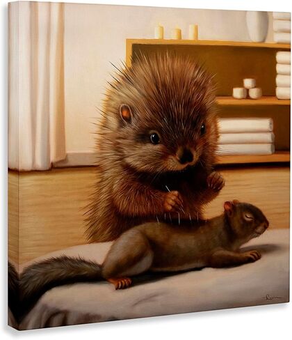 Stupell Industries Acupuncture Spa Animals Canvas Wall Art, design by Lucia Heffernan, 30 x 30 in Kuwait