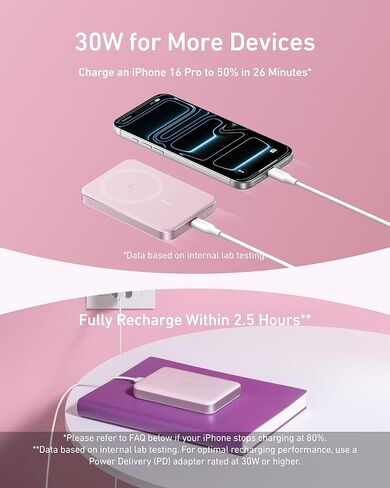 Anker MagGo Power Bank, 10,000mAh Qi2-Certified 15W Portable Charger | Slim and Fast MagSafe-Compatible Battery Pack, Ergonomic Design, for iPhone 16 / 15 / 14 / 13 Series and More in Saudi Arabia