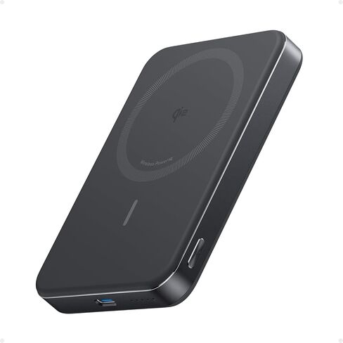 Anker MagGo Power Bank, 10,000mAh Qi2-Certified 15W Portable Charger | Slim and Fast MagSafe-Compatible Battery Pack, Ergonomic Design, for iPhone 16 / 15 / 14 / 13 Series and More in Saudi Arabia
