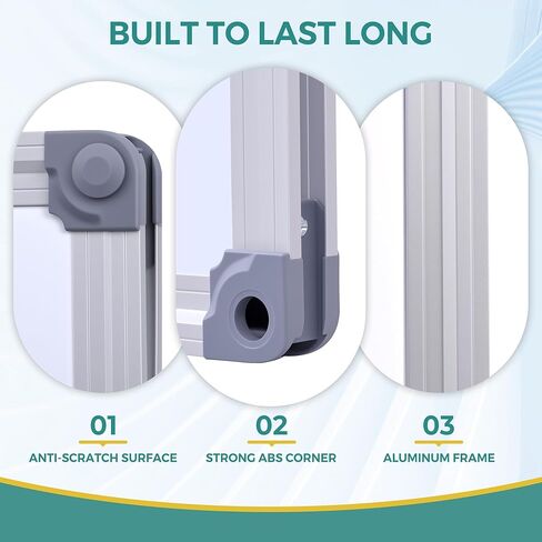 لوحة مسح جافة مغناطيسية مقاس 32 بوصة × 8 بوصة، لوحة بيضاء نحيفة طويلة للجدار، لوحة قائمة مهام عمودية ضيقة ونحيفة لمقصورة المكتب والمطبخ والمنزل، لوحة مذكرة صغيرة محمولة، إطار فضي in Kuwait