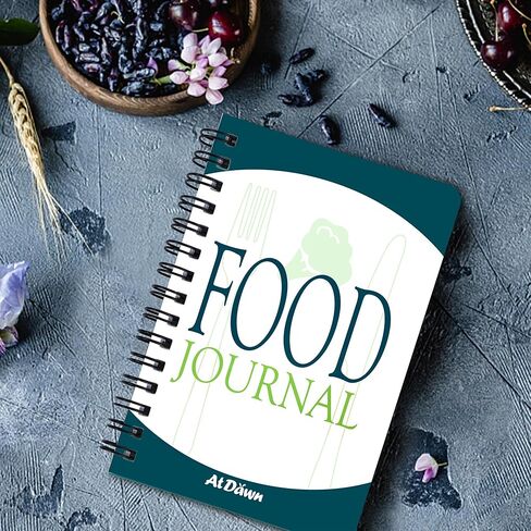 ATDAWN Food Journal/Food Diary/Diet Journal Notebook, 120 pages - 3 1/2" x 5 1/4" Durable Thick Translucent Cover, Wire-O Binding in Saudi Arabia